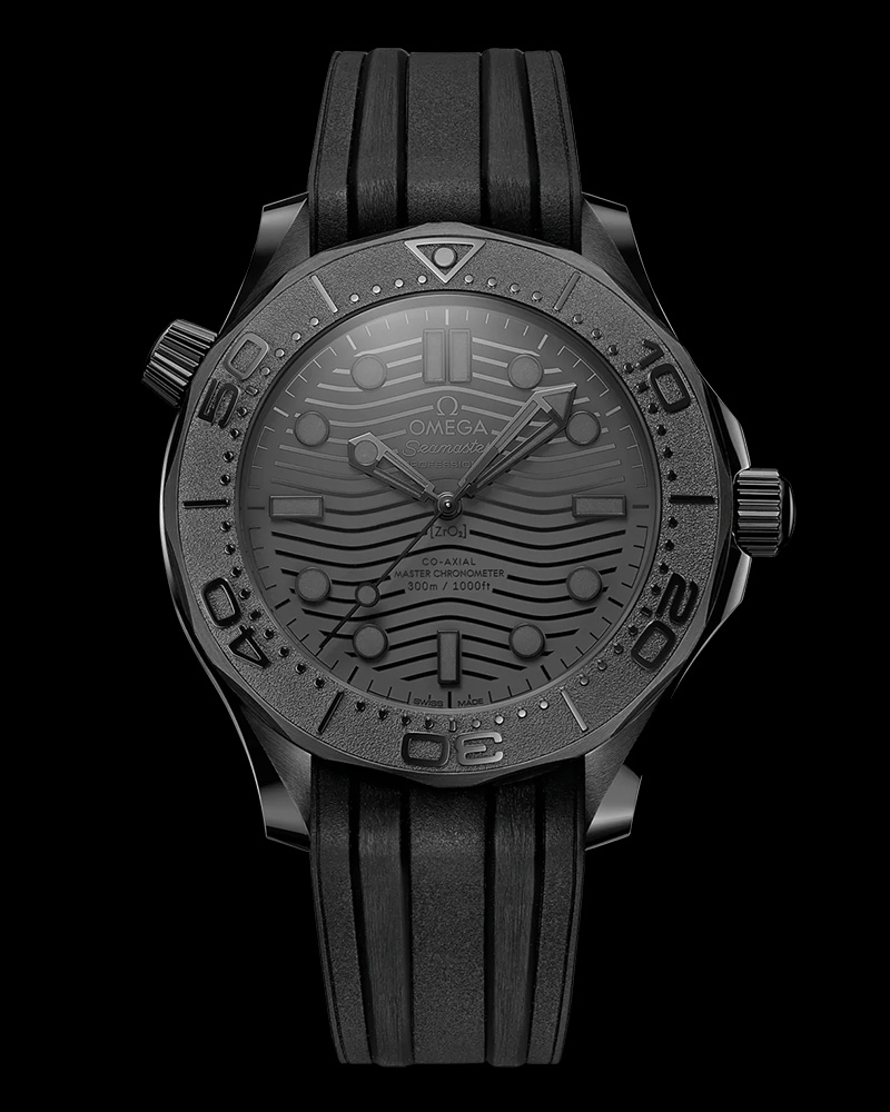 SeamasterDiver 300M43.5mm,ブラックセラミック ラバーストラップ